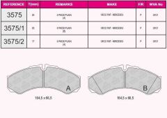 BEŞER FREN BALATA ON IVECO DAILY II (30-10C) 2.8i 1996-1999 / DAILY II (35-10) 2.5i 1996-1999 2994086