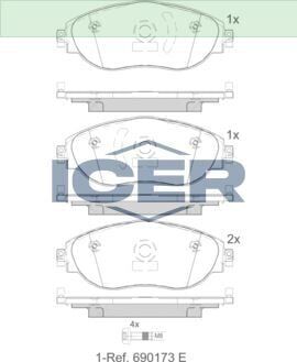 ICER BALATA ON FISLI VW PASSAT (3C5) 1.4 TSI 08-2012/ 1.6 TDI 2008-2012/ 2.0 TDI 2008-2012/ GOLF VII (5G1) 2.0TSI 2012-/ PASSAT (3G2) 2.0TDI 2014-/ SEAT LEON 2.0TFSI 2012-/ AUDI A3 2.0TFSI 2012- 3C0698151F