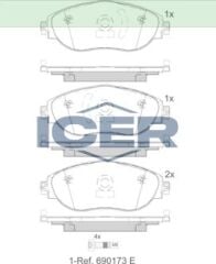 ICER BALATA ON FISLI VW PASSAT (3C5) 1.4 TSI 08-2012/ 1.6 TDI 2008-2012/ 2.0 TDI 2008-2012/ GOLF VII (5G1) 2.0TSI 2012-/ PASSAT (3G2) 2.0TDI 2014-/ SEAT LEON 2.0TFSI 2012-/ AUDI A3 2.0TFSI 2012- 3C0698151F