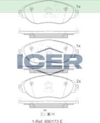 ICER BALATA ON FISLI VW PASSAT (3C5) 1.4 TSI 08-2012/ 1.6 TDI 2008-2012/ 2.0 TDI 2008-2012/ GOLF VII (5G1) 2.0TSI 2012-/ PASSAT (3G2) 2.0TDI 2014-/ SEAT LEON 2.0TFSI 2012-/ AUDI A3 2.0TFSI 2012- 3C0698151F