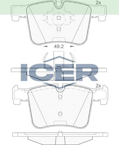 ICER FREN BALATA ARKA GOLF V 1.4 TSI 2003-2009/ CADDY III 2.0 SDI 2004-2015/ JETTA III 1.6 FSI 2005-2010/ TIGUAN 1.4 TSI 2016-/ PASSAT 1.4 TSI 2005-2008/ A3 1.6 2003-2012/LEON 1.4 TSI 2005-2012 34106799801