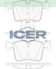 ICER FREN BALATA ARKA GOLF V 1.4 TSI 2003-2009/ CADDY III 2.0 SDI 2004-2015/ JETTA III 1.6 FSI 2005-2010/ TIGUAN 1.4 TSI 2016-/ PASSAT 1.4 TSI 2005-2008/ A3 1.6 2003-2012/LEON 1.4 TSI 2005-2012 34106799801
