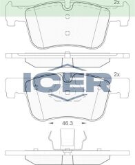 ICER FREN BALATA ON BMW 1 SERISI (F20,F21) 116 i 2010-/ 118 i 2010-/ 116 D 2010-/ 118 D 2010-/ 120 D 2010-/ 3 SERISI (F30) 316 i 2011-/ 320 D 2011-/ 318 i 2011-/316 Ci 2011-/330 Xi 2011- 34106884243