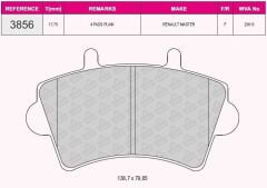 BEŞER FREN BALATA ON RENAULT MASTER II (FD) 2.5 DCI 1998-2010 / MASTER II (FD) 1.9 DCI 1998-2010 / MASTER II (FD) 1.9 DTI 1998-2010 / OPEL MOVANO A 1.9 DTI 2001-2010 / MOVANO A 2.5 DTI 2001-2010 7701206727