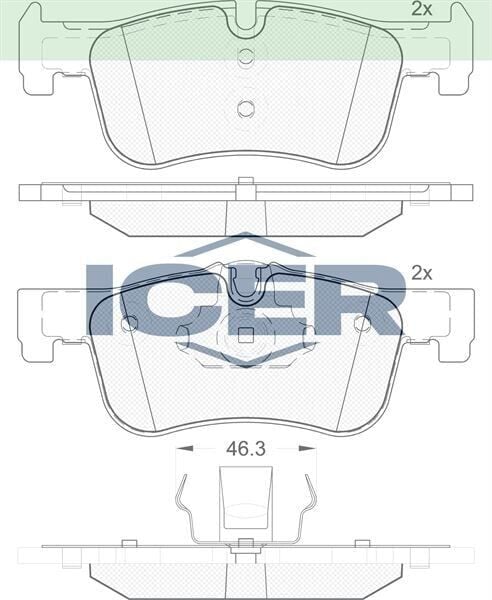 ICER FREN BALATA ON BMW 1 SERISI (F20,F21) 116 i 2010- / (F20,F21) 116 D 2010- / (F20,F21) 118 D 2010- 34116850567