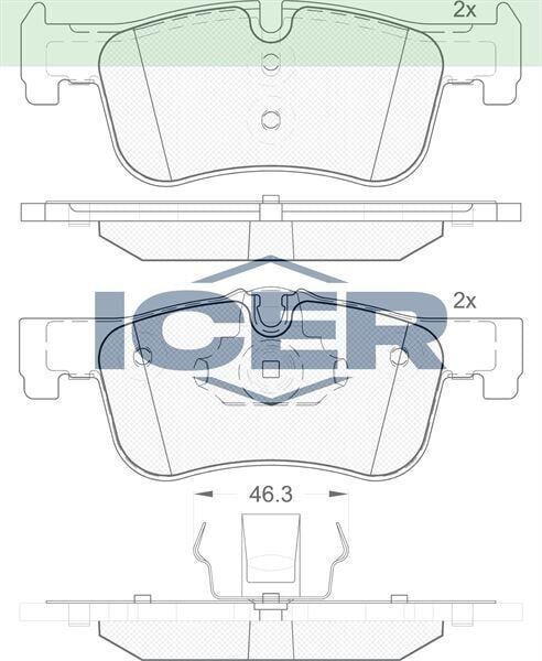 ICER FREN BALATA ON BMW 1 SERISI (F20,F21) 116 i 2010- / (F20,F21) 116 D 2010- / (F20,F21) 118 D 2010- 34116850567