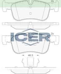 ICER FREN BALATA ON BMW 1 SERISI (F20,F21) 116 i 2010- / (F20,F21) 116 D 2010- / (F20,F21) 118 D 2010- 34116850567