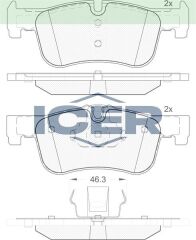 ICER FREN BALATA ON BMW 1 SERISI (F20,F21) 116 i 2010- / (F20,F21) 116 D 2010- / (F20,F21) 118 D 2010- 34116850567