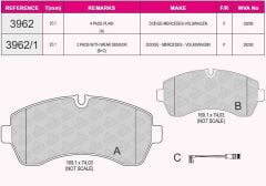 BEŞER FREN BALATA ON FISLI VW CRAFTER CIFT TEKER 2006-2018 / MERCEDES SPRINTER CIFT TEKER 2006-2018 / MERCEDES SPRINTER TEK TEKER 2018- / MERCEDES SPRINTER CIFT TEKER 2018- 2E0698151G