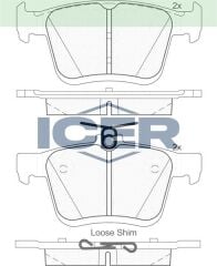 ICER FREN BALATA ARKA GOLF VII 1.2 TSI 2012-/ TIGUAN 1.4 TSI 2016-/ARTEON 1.5 TSI 2017-/PASSAT 1.4 TSI 2014-/AUDI A3 1.4 TFSI 2012-/SEAT ATECA 1.4 TSI 2016-/KODIAQ 1.4 TSI 2017-/OCTAVIA 1.6 2012- 3Q0698451