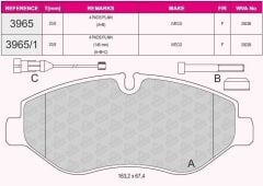 BEŞER FREN BALATA ON FISLI IVECO DAILY IV 2.3i 2006-2011 42555881