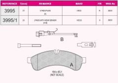 BEŞER FREN BALATA ARKA IVECO DAILY IV 2.3i 2006-2011 42555633
