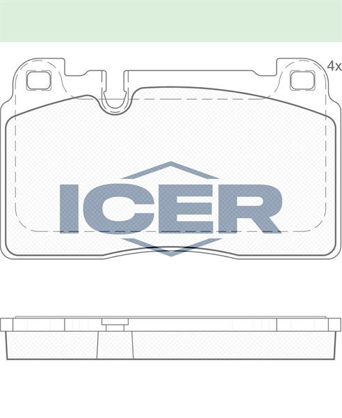 ICER FREN BALATA ON AUDI Q5 (8R) 2.0 TDI 2008-/ 2.0 TFSI 2008-/ 3.0 TDI 2008- / PORSCHE MACAN (95B) 2.0 2014-/ MACAN (95B) 3.0 S 2014- 8R0698151AA