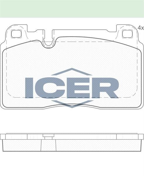 ICER FREN BALATA ON AUDI Q5 (8R) 2.0 TDI 2008-/ 2.0 TFSI 2008-/ 3.0 TDI 2008- / PORSCHE MACAN (95B) 2.0 2014-/ MACAN (95B) 3.0 S 2014- 8R0698151AA