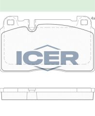 ICER FREN BALATA ON AUDI Q5 (8R) 2.0 TDI 2008-/ 2.0 TFSI 2008-/ 3.0 TDI 2008- / PORSCHE MACAN (95B) 2.0 2014-/ MACAN (95B) 3.0 S 2014- 8R0698151AA