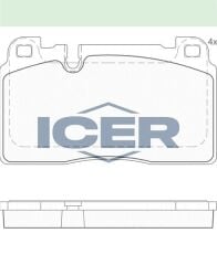 ICER FREN BALATA ON AUDI Q5 (8R) 2.0 TDI 2008-/ 2.0 TFSI 2008-/ 3.0 TDI 2008- / PORSCHE MACAN (95B) 2.0 2014-/ MACAN (95B) 3.0 S 2014- 8R0698151AA