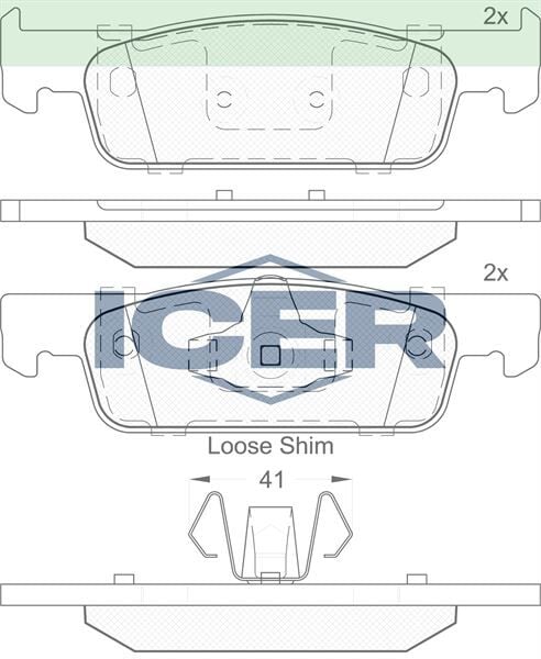 ICER .BALATA ON RENAULT SYMBOL III (JZ0/1) 1.5 DCI 16 JANT 2012-/ CLIO IV 1.5 DCI 75 HP 2012-/ CLIO IV 1.2 16v 16 2012-/ SANDERO STEPWAY 1.5 DCI 2012-/ SMART FORTWO 1.0 2014-/ FORFOUR 1.0 2014- 410602396R