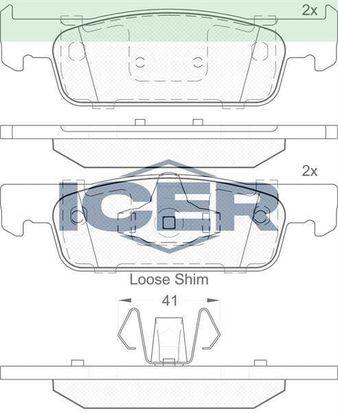 ICER .BALATA ON RENAULT SYMBOL III (JZ0/1) 1.5 DCI 16 JANT 2012-/ CLIO IV 1.5 DCI 75 HP 2012-/ CLIO IV 1.2 16v 16 2012-/ SANDERO STEPWAY 1.5 DCI 2012-/ SMART FORTWO 1.0 2014-/ FORFOUR 1.0 2014- 410602396R