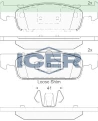 ICER .BALATA ON RENAULT SYMBOL III (JZ0/1) 1.5 DCI 16 JANT 2012-/ CLIO IV 1.5 DCI 75 HP 2012-/ CLIO IV 1.2 16v 16 2012-/ SANDERO STEPWAY 1.5 DCI 2012-/ SMART FORTWO 1.0 2014-/ FORFOUR 1.0 2014- 410602396R