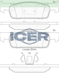 ICER .BALATA ON RENAULT SYMBOL III (JZ0/1) 1.5 DCI 16 JANT 2012-/ CLIO IV 1.5 DCI 75 HP 2012-/ CLIO IV 1.2 16v 16 2012-/ SANDERO STEPWAY 1.5 DCI 2012-/ SMART FORTWO 1.0 2014-/ FORFOUR 1.0 2014- 410602396R