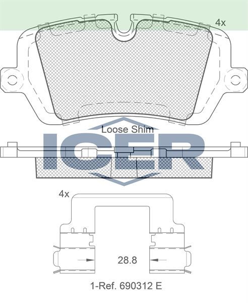 ICER FREN BALATA ARKA LAND ROVER RANGE ROVER IV (LG) 3.0 TD 4X4 2012-/ 4.4 TD V8 4X4 2012-/ 5.0 V8 4X4 2012-/ SPORT (LW) 3.0 TD 4X4 2013-/ 3.0 4X4 2013-/ 5.0 V8 4X4 2013- LR123717