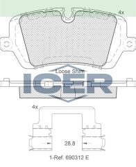 ICER FREN BALATA ARKA LAND ROVER RANGE ROVER IV (LG) 3.0 TD 4X4 2012-/ 4.4 TD V8 4X4 2012-/ 5.0 V8 4X4 2012-/ SPORT (LW) 3.0 TD 4X4 2013-/ 3.0 4X4 2013-/ 5.0 V8 4X4 2013- LR123717