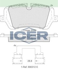 ICER FREN BALATA ARKA LAND ROVER RANGE ROVER IV (LG) 3.0 TD 4X4 2012-/ 4.4 TD V8 4X4 2012-/ 5.0 V8 4X4 2012-/ SPORT (LW) 3.0 TD 4X4 2013-/ 3.0 4X4 2013-/ 5.0 V8 4X4 2013- LR123717