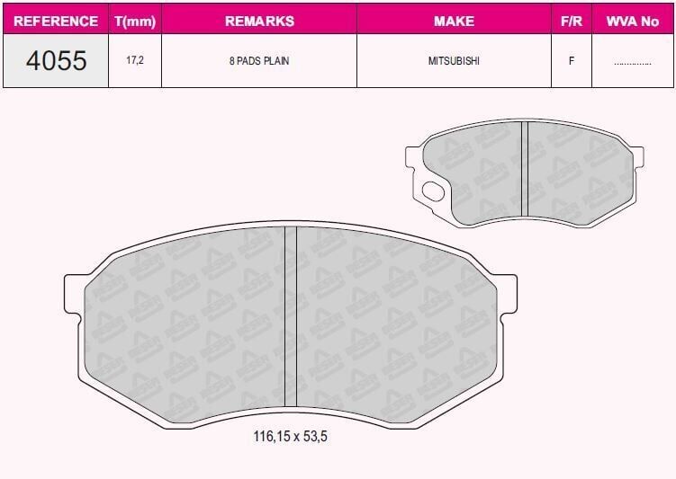 BEŞER FREN BALATA ON 8 ADET MITSUBISHI CANTER FUSO FE511