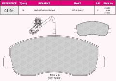 BEŞER FREN BALATA ON FISLI RENAULT MASTER III (FV) 2.3 DCI 2010- / MASTER III (FV) 2.5 DCI 2010- / OPEL MOVANO B 2.3 DCI 2010- 410601061R