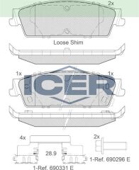 ICER FREN BALATASI AVALANCHE ESCALADE SİERRA 1500 SİLVE 15792633