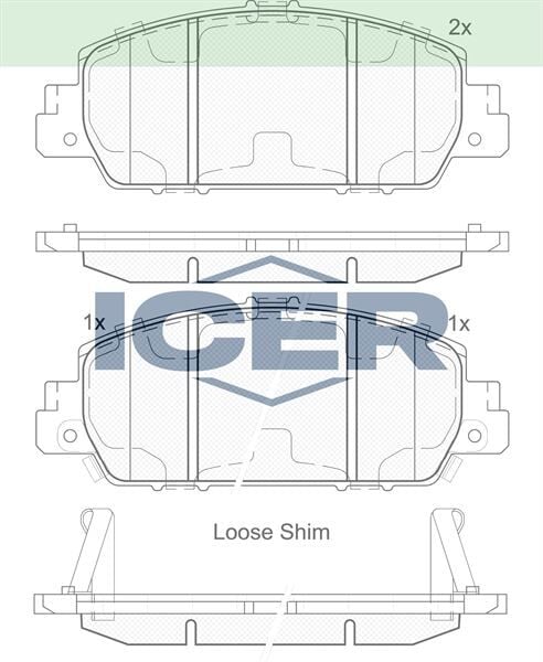 ICER FREN BALATA ON IKAZLI HONDA HR-V (RU) 1.5 I-VTEC 2016-/ HR-V (RU) 1.6 I-DTEC 2016- 45022T2GA00