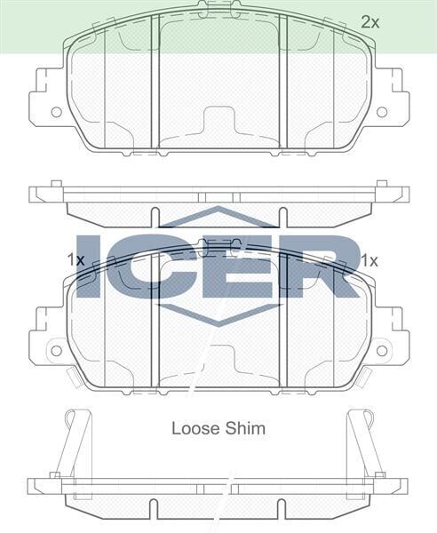 ICER FREN BALATA ON IKAZLI HONDA HR-V (RU) 1.5 I-VTEC 2016-/ HR-V (RU) 1.6 I-DTEC 2016- 45022T2GA00