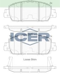 ICER FREN BALATA ON IKAZLI HONDA HR-V (RU) 1.5 I-VTEC 2016-/ HR-V (RU) 1.6 I-DTEC 2016- 45022T2GA00