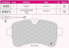 BEŞER FREN BALATA ARKA FISLI IVECO DAILY IV 2.3i 2006-2011 42555917