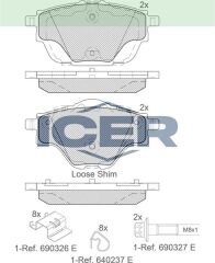 ICER .BALATA ARKA C4 PICASSO II 1.6 HDI 13-/ C4 PICASSO II 1.6 VTI 13-/ C5 AIRCROSS 18-/ PEUGEOT 308 II 2.0 HDI 14-/ 5008 II 1.6 HDI 14-/ DS 4 1.2 - 1.5 - 1.6 21-/ OPEL ASTRA L 1.2 - 1.5 D 21- 1647874380