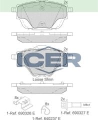 ICER .BALATA ARKA C4 PICASSO II 1.6 HDI 13-/ C4 PICASSO II 1.6 VTI 13-/ C5 AIRCROSS 18-/ PEUGEOT 308 II 2.0 HDI 14-/ 5008 II 1.6 HDI 14-/ DS 4 1.2 - 1.5 - 1.6 21-/ OPEL ASTRA L 1.2 - 1.5 D 21- 1647874380