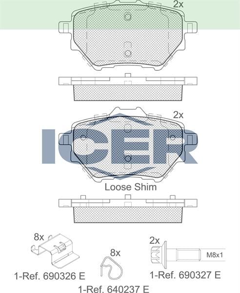 ICER FREN BALATA ARKA PROACE CITY 19-/P208 II 19-/308 II 13-/508 II 18-/3008 SUV 16-/PARTNER 18-/RIFTER 18-/OPEL COMBO 18-/GRANDLAND X 17-/CORSA F 19-/ MOKKA 20-/BERLINGO 16-/ C4 13-/DOBLO 22- 1636413980