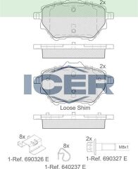 ICER FREN BALATA ARKA TOYOTA PROACE CITY 19-/P208 II 19-/308 II 13-/508 II 18-/3008 SUV 16-/PARTNER 18-/RIFTER 18-/OPEL COMBO 18-/GRANDLAND X 17-/CORSA F 19-/ MOKKA 20-/BERLINGO 16-/ C4 13-/DOBLO 22-/C4 X