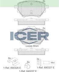 ICER FREN BALATA ARKA TOYOTA PROACE CITY 19-/P208 II 19-/308 II 13-/508 II 18-/3008 SUV 16-/PARTNER 18-/RIFTER 18-/OPEL COMBO 18-/GRANDLAND X 17-/CORSA F 19-/ MOKKA 20-/BERLINGO 16-/ C4 13-/DOBLO 22-/C4 X