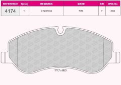 BEŞER FREN BALATA ON FISLI FORD TRANSIT CUSTOM (V362) 2.2 TDCI 2012-/ TRANSIT (V363) 2.2 TDCI 2014- 1763915