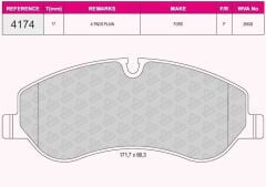 BEŞER FREN BALATA ON FISLI FORD TRANSIT CUSTOM (V362) 2.2 TDCI 2012-/ TRANSIT (V363) 2.2 TDCI 2014- 1763915