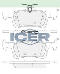 ICER FREN BALATA ARKA PEUGEOT 308 II 1.6 HDI 2014- / 308 II 1.6 THP 2014- / 308 II 1.2 VTI 2014- 1610814180