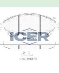ICER FREN BALATA ON IKAZLI SUZUKI VITARA (LY) 1.6i 2015- / VITARA (LY) 1.4i 2015- / SX4 S-Cross 1.6 2013- / SX4 S-Cross 1.6 DDIS 2013- 55200D66Y0