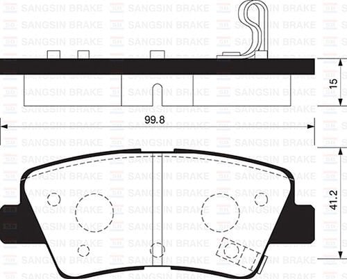 HI-Q FREN BALATA ARKA TEL DELIKLI HYUNDAI ACCENT BLUE 1.4 - 1.6 CRDI 2012-/ ELANTRA 1.6 CRDI - 1.6 D-CVVT 2015-/ I30 1.6 CRDI 2016-/ KIA RIO III 1.4 CRDI 2011-2014 / SSANGYONG TIVOLI 1.6, 1.6 XDI 2015-