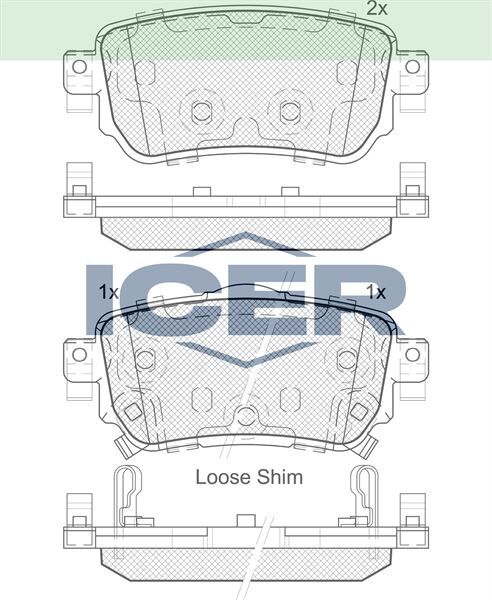 ICER FREN BALATA ARKA IKAZLI NISSAN QASHQAI 1.5 DCI 2014- / QASHQAI 1.2 2014- / QASHQAI 1.6 DCI 2014-/ X-TRAIL 1.6 DCI 2014-/ RENAULT KADJAR 1.5 DCI 2015-/ KADJAR 1.2 2015-/KADJAR 1.6 DCI 2015- 440606633R