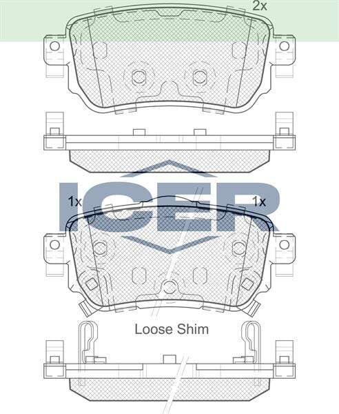 ICER FREN BALATA ARKA IKAZLI NISSAN QASHQAI 1.5 DCI 2014- / QASHQAI 1.2 2014- / QASHQAI 1.6 DCI 2014-/ X-TRAIL 1.6 DCI 2014-/ RENAULT KADJAR 1.5 DCI 2015-/ KADJAR 1.2 2015-/KADJAR 1.6 DCI 2015- 440606633R