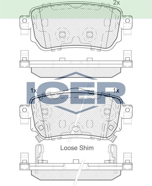 ICER FREN BALATA ARKA IKAZLI NISSAN QASHQAI 1.5 DCI 2014- / QASHQAI 1.2 2014- / QASHQAI 1.6 DCI 2014-/ X-TRAIL 1.6 DCI 2014-/ RENAULT KADJAR 1.5 DCI 2015-/ KADJAR 1.2 2015-/KADJAR 1.6 DCI 2015- 440606633R
