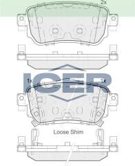 ICER FREN BALATA ARKA IKAZLI NISSAN QASHQAI 1.5 DCI 2014- / QASHQAI 1.2 2014- / QASHQAI 1.6 DCI 2014-/ X-TRAIL 1.6 DCI 2014-/ RENAULT KADJAR 1.5 DCI 2015-/ KADJAR 1.2 2015-/KADJAR 1.6 DCI 2015- 440606633R