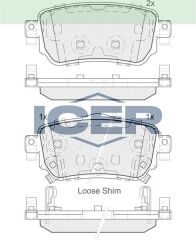 ICER FREN BALATA ARKA IKAZLI NISSAN QASHQAI 1.5 DCI 2014- / QASHQAI 1.2 2014- / QASHQAI 1.6 DCI 2014-/ X-TRAIL 1.6 DCI 2014-/ RENAULT KADJAR 1.5 DCI 2015-/ KADJAR 1.2 2015-/KADJAR 1.6 DCI 2015- 440606633R