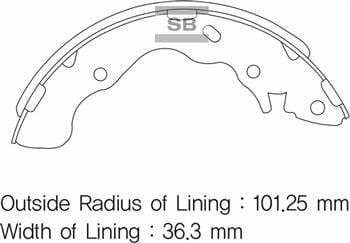 HI-Q FREN PABUC BALATA ARKA HYUNDAI ACCENT ADMIRE 1.5 CRDI LEVYELI 203,2X38 mm 2003-2006/ACCENT ADMIRE 1.3 2003-2006/ACCENT II 1.3 2000-2005/ACCENT II 1.5i 2000-2005/ACCENT II 1.6i 2000-2005